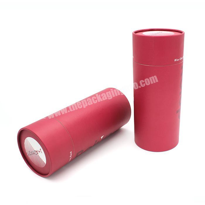 Cosmetic packaged round boxes red paper tube packing cosmetic tube