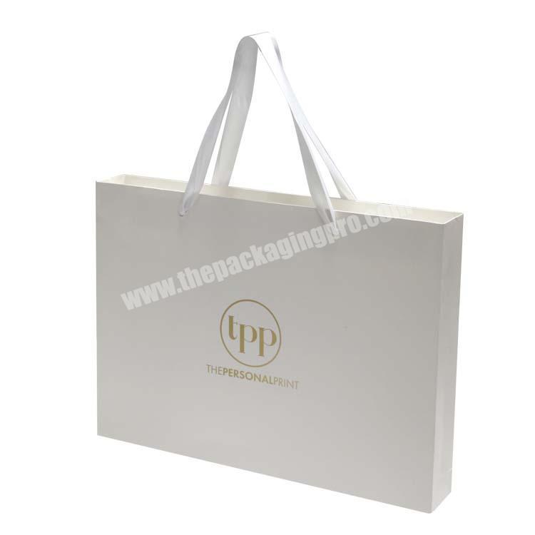 cosmetic paper gift packaging box with ribbon handle