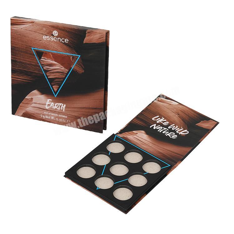 Cosmetic With Custom Logo Empty Magnetic Palette For Eyeshadow Palette Black Packaging