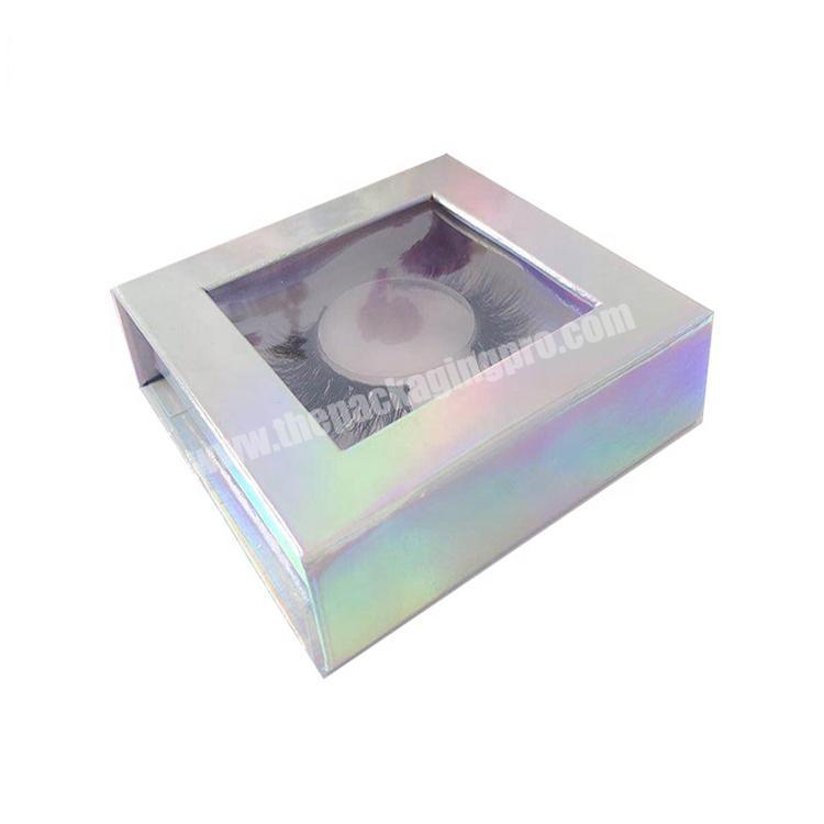 Cosmetics 3D real mink eyelash packaging book box extension