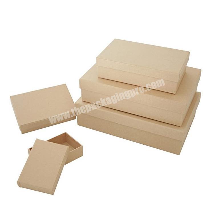 Craft upper and lower lid box Paper Mache Box Paper-Mache Rectangle Box Set