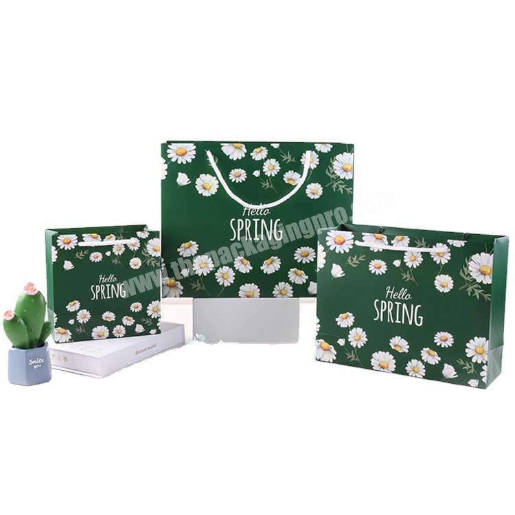 Creative and exquisite high-end small daisy handbag shopping bag packaging bag can be customized size