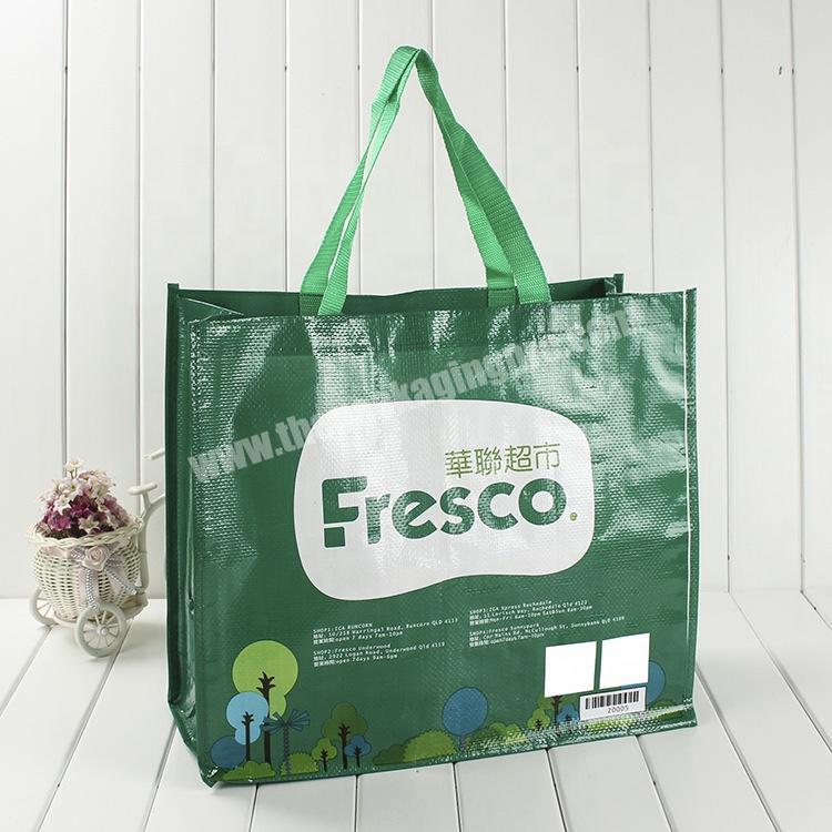 Creative Color printing design coated non-woven large advertising supermarket shopping handbag