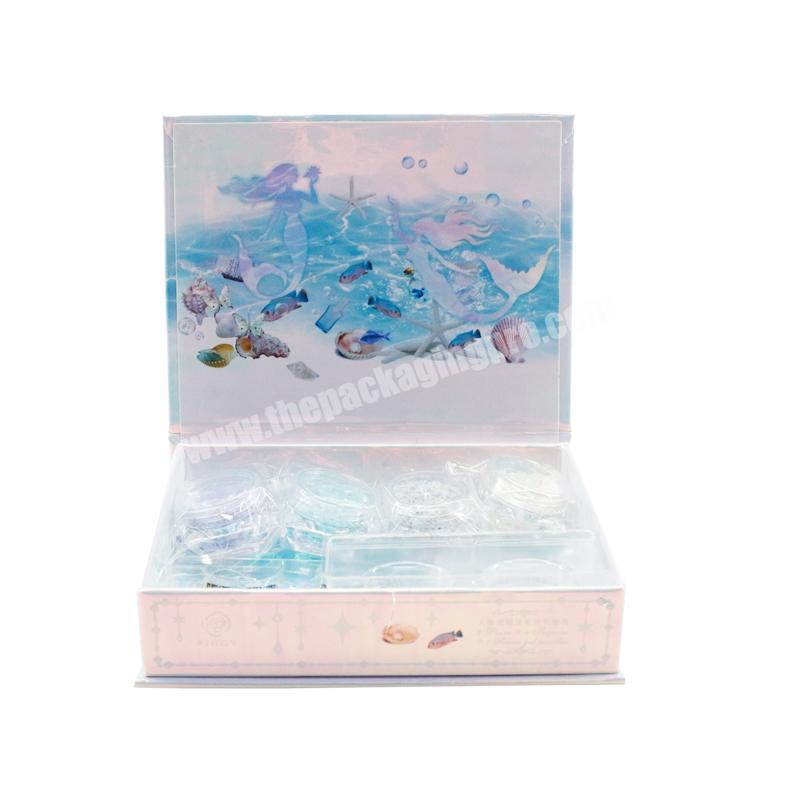 Creative design colorful 3D mink lashes box custom printing book shape cardboard false eyelash packaging box