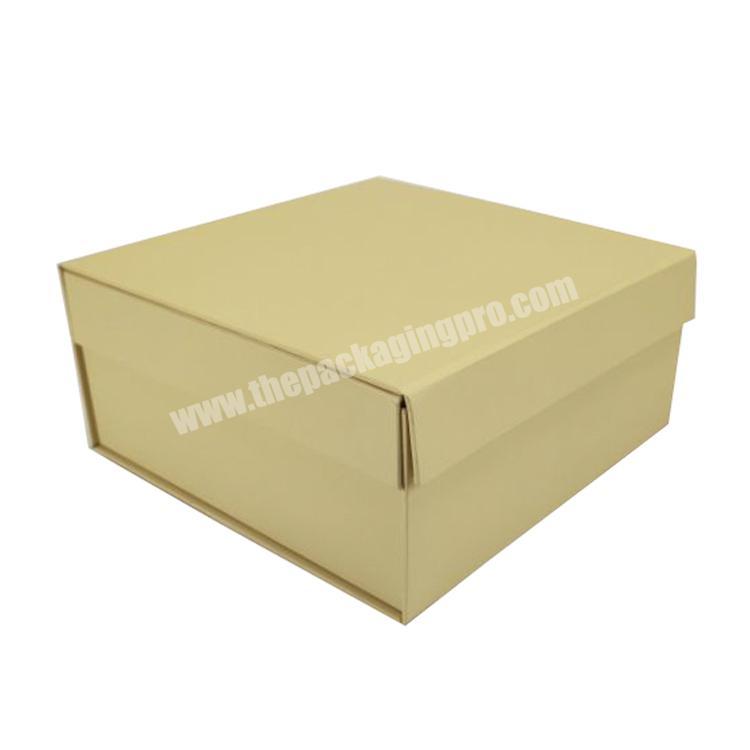 Creative Design Custom Gift Packaging Magnetic Yellow Flat Folding Two Piece Pants Set Slipper Paper Box