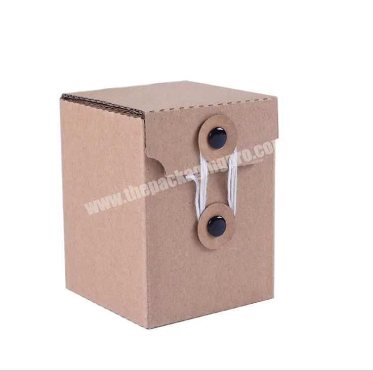 Creative flower tea packaging square kraft paper box wrapping rope jam buckle string gift box honey packaging box