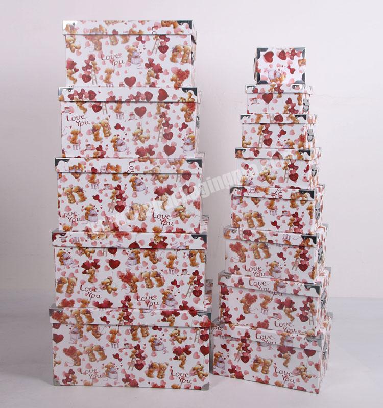 Creative Rectangle Paper Packaging Boxes For Gift 13PCS Set