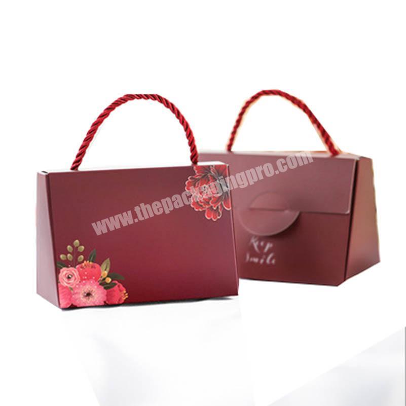 Creative wedding supplies handbag happy candy box European candy box wedding gift box with hand gift wholesale