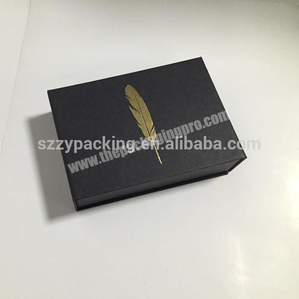 Credit card box design paper box black gift box with lid