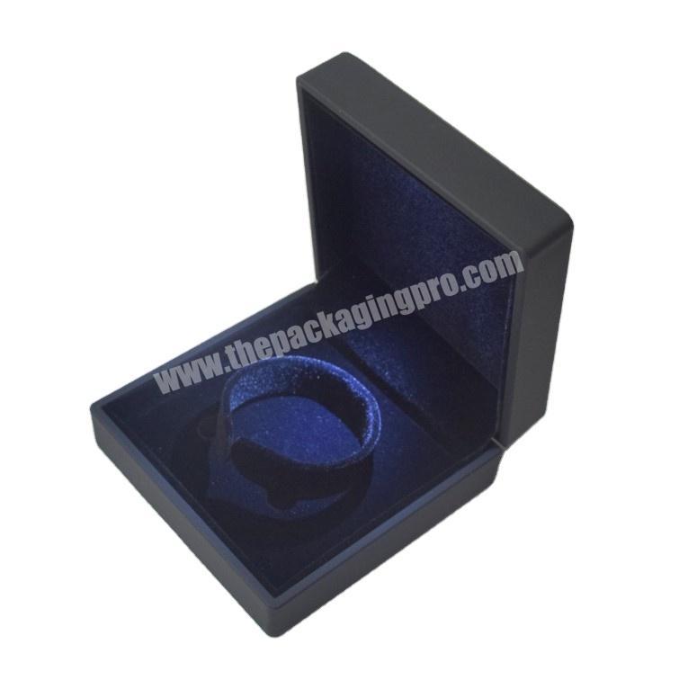 Crepack stylish and fashionable LED light black color rubber painting Bracelet box size 10 x 10 x 4.9cm