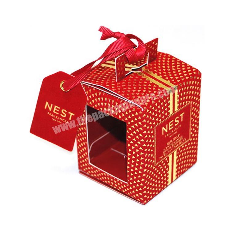 Custom 2020 Christmas Strong Cardboard Velvet Wedding Candy Gift Box Luxury Packaging with Ribbon