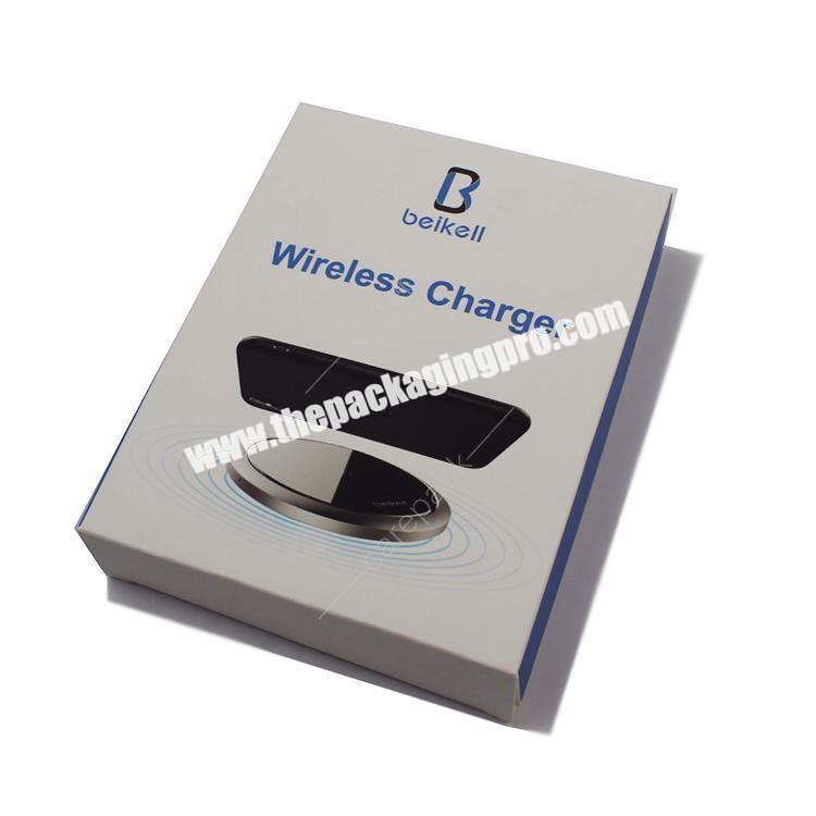 Custom 3C electronic products USB Phone Car Wireless charging cable packaging paper box for power bank