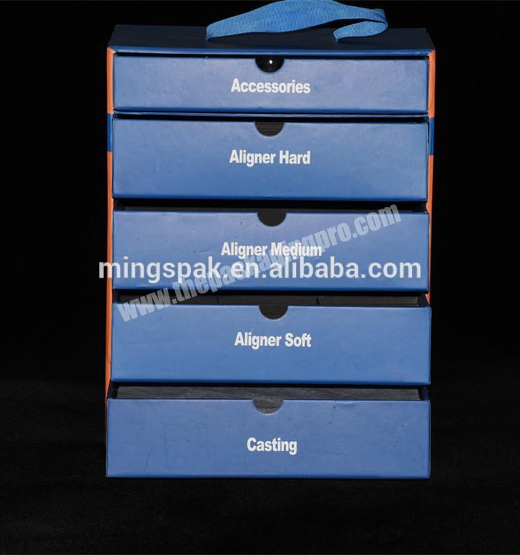 Custom 5 layers drawer paper jewellery box with display gift box