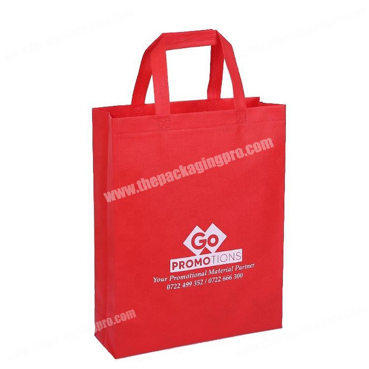 Custom 80gsm fabric colorful shopping non woven bag for promotion