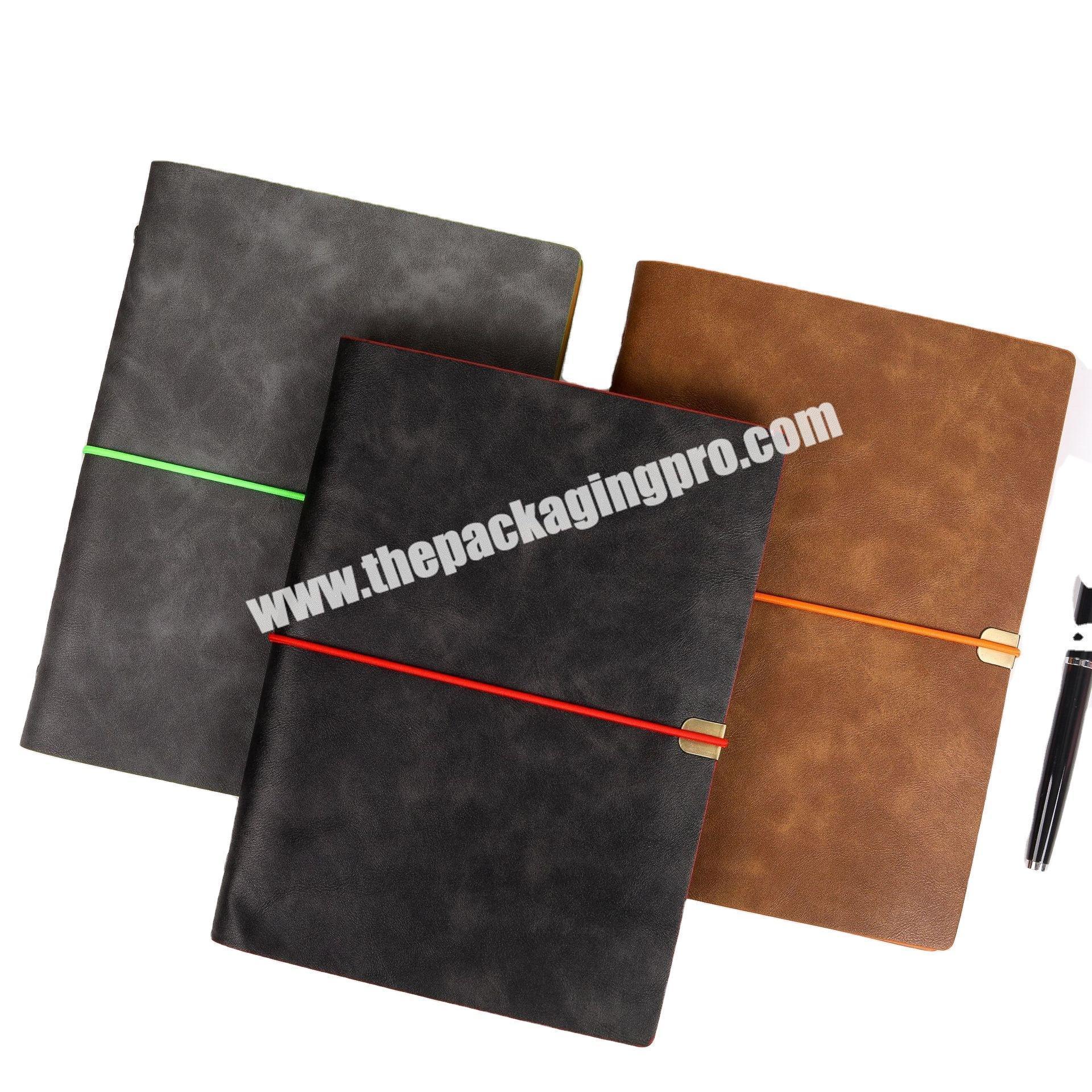 Custom A5 B5 Blank Genuine Leather Journal Diary 6 Ring Binder Power Bank Notebook Handmade Leather Vintage Travel Journals