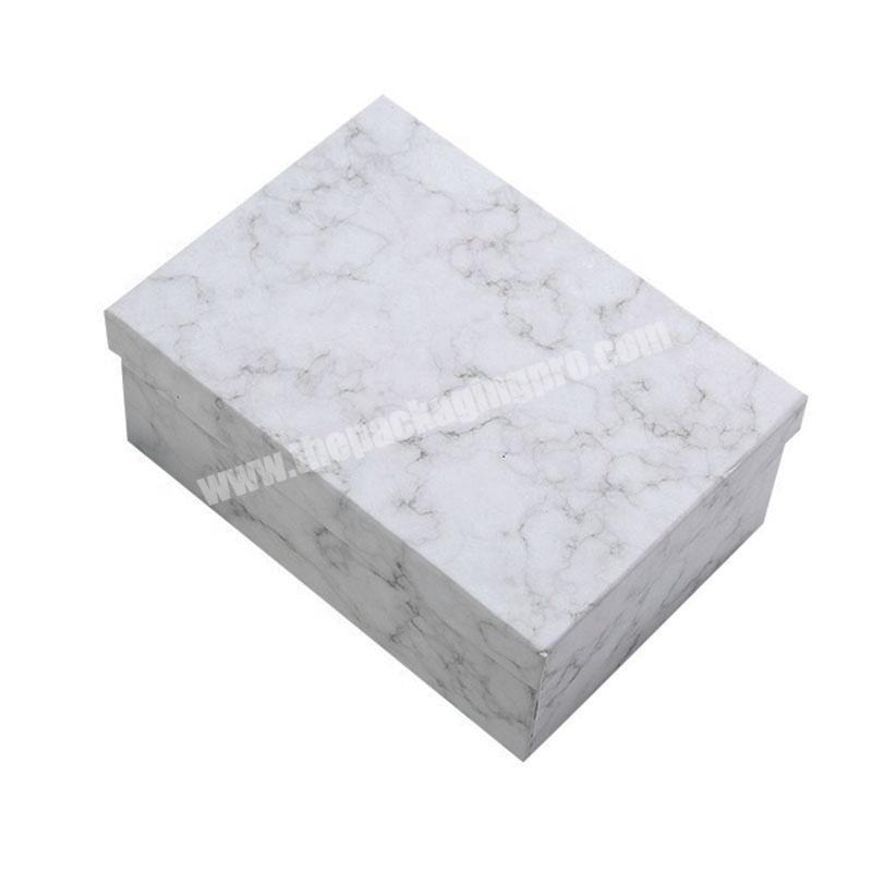 Custom Amazing High Quality Elegant Cardboard Square Marble Printing Two Pieces Hat Gift Cosmetics Packaging Boxes