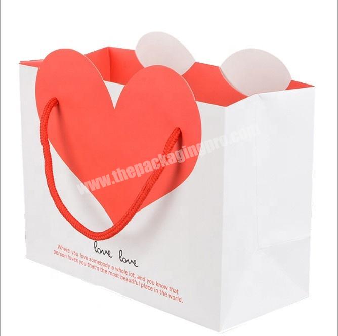 Custom Bags with Your Own Logo Shopping Clothing Packaging Love Wedding Paper Bag