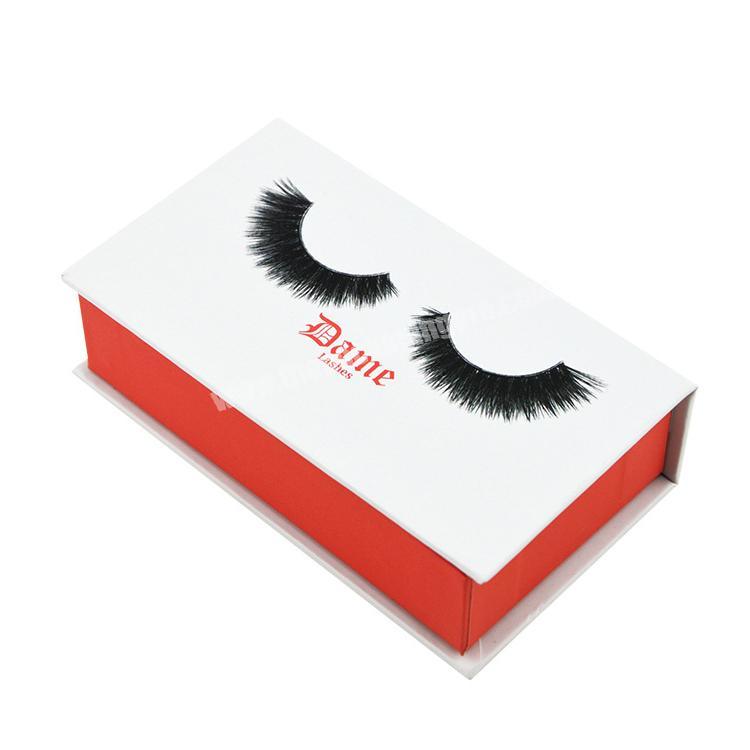 Custom Beautiful Private Label Eyelash Packaging Box , White Cardboard Packaging Paper Eyelash Box