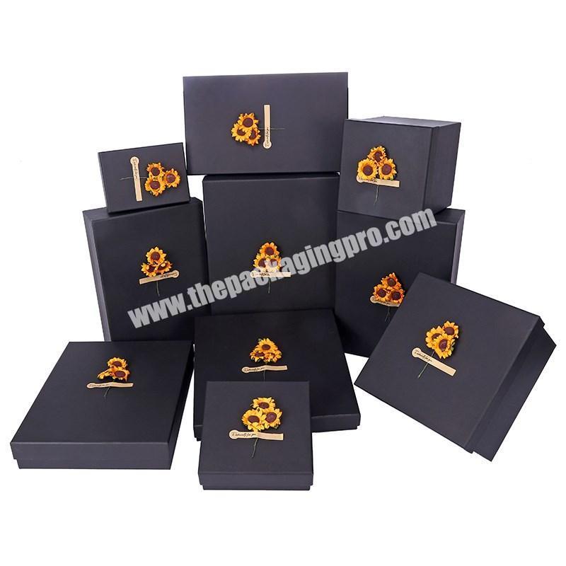 Custom Biodegradable based and lid Kraft Paper packaging corporate gift boxes