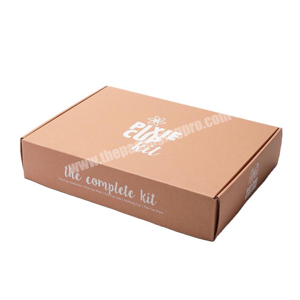 Custom Biodegradable Recycled Paper Kraft Corrugated Packaging Skin Care Products Carton Box