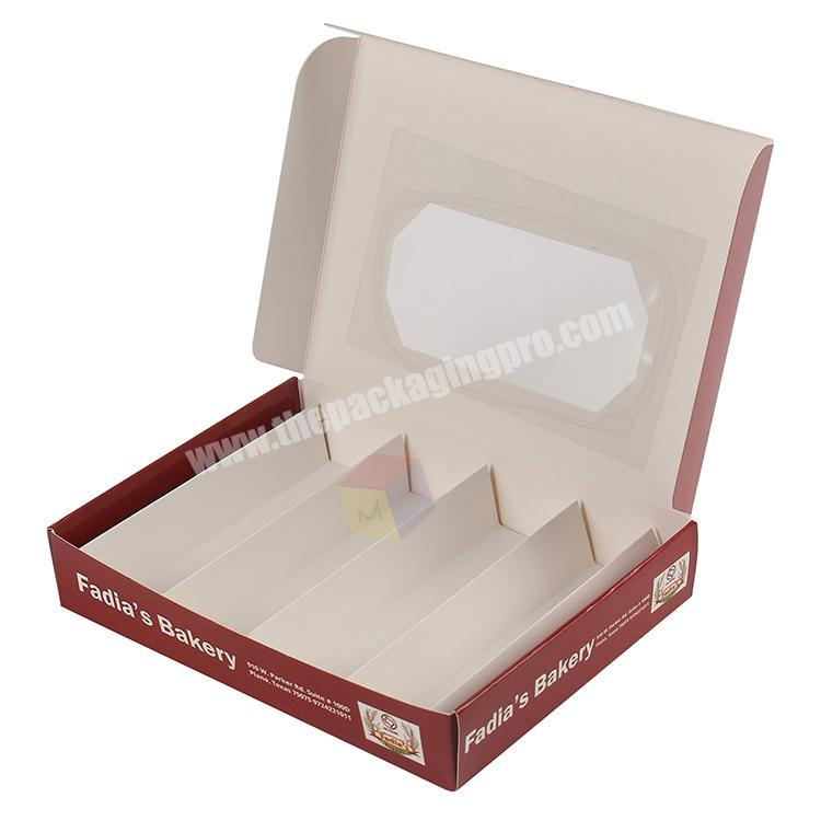 custom biscuit paper box packing with transparent window