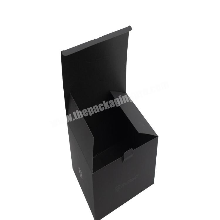 Custom black cardboard box flatpack shipping corrugated packaging boxes