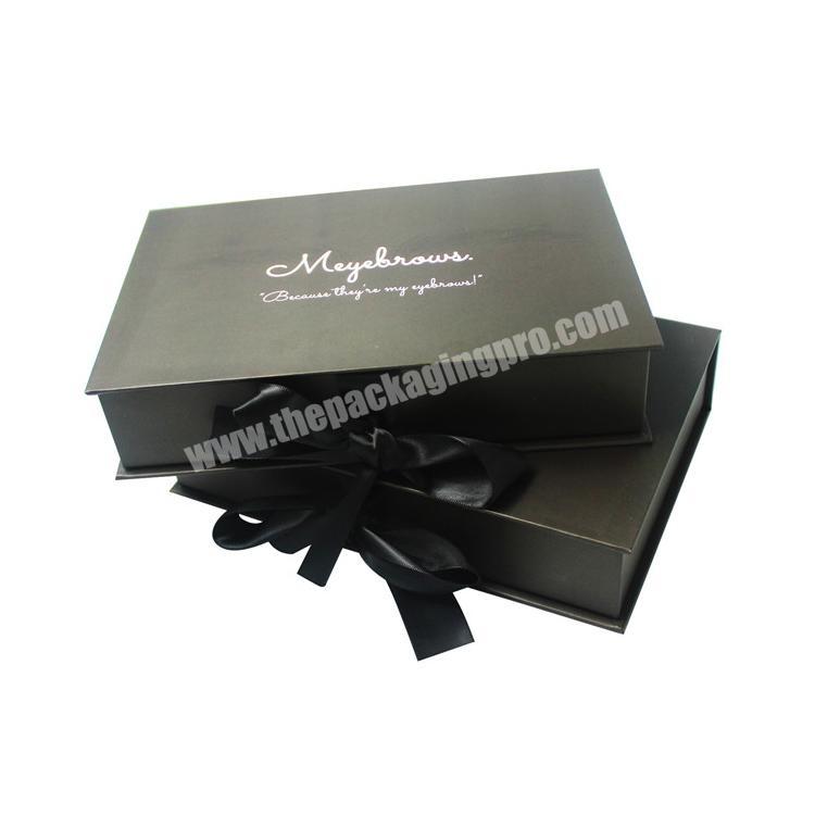 custom black cardboard packaging matte laminate box