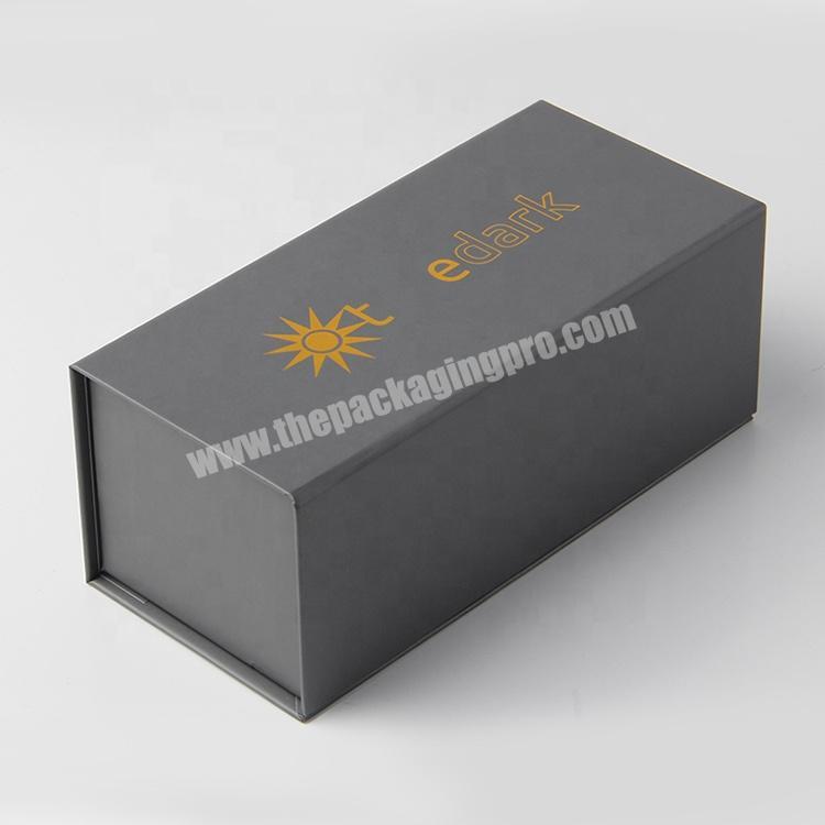 Custom black gift boxes small quantity champagne bottle champagne glass gift box