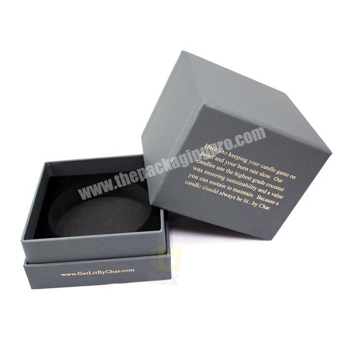 Custom Black Gift Candle  Box With Inserts Packaging Guangdong Factory