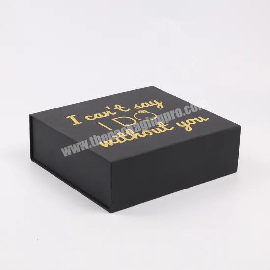 Custom Black Glossy Lamination Flat Folding Cardboard Gift Packaging Paper Box