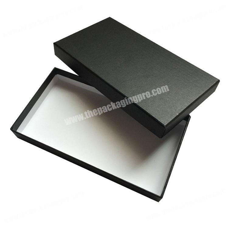 custom black luxury rigid cardboard paper box custom printed gift packaging