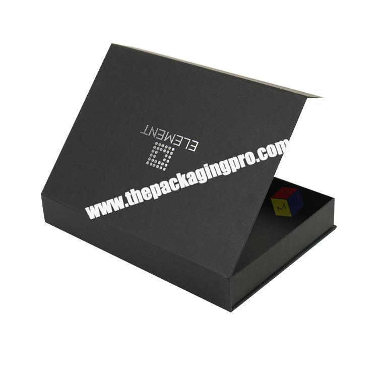 custom black magnetic flip shirt suit packaging box
