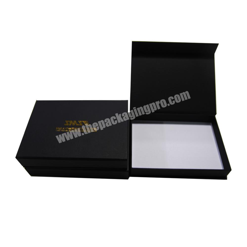 custom black magnetic gift box packaging