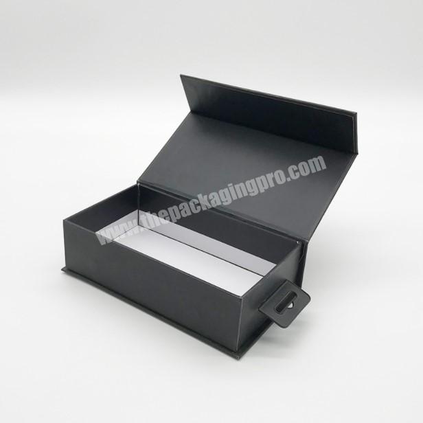 Custom Black Magnetic Gift Box With Hanger