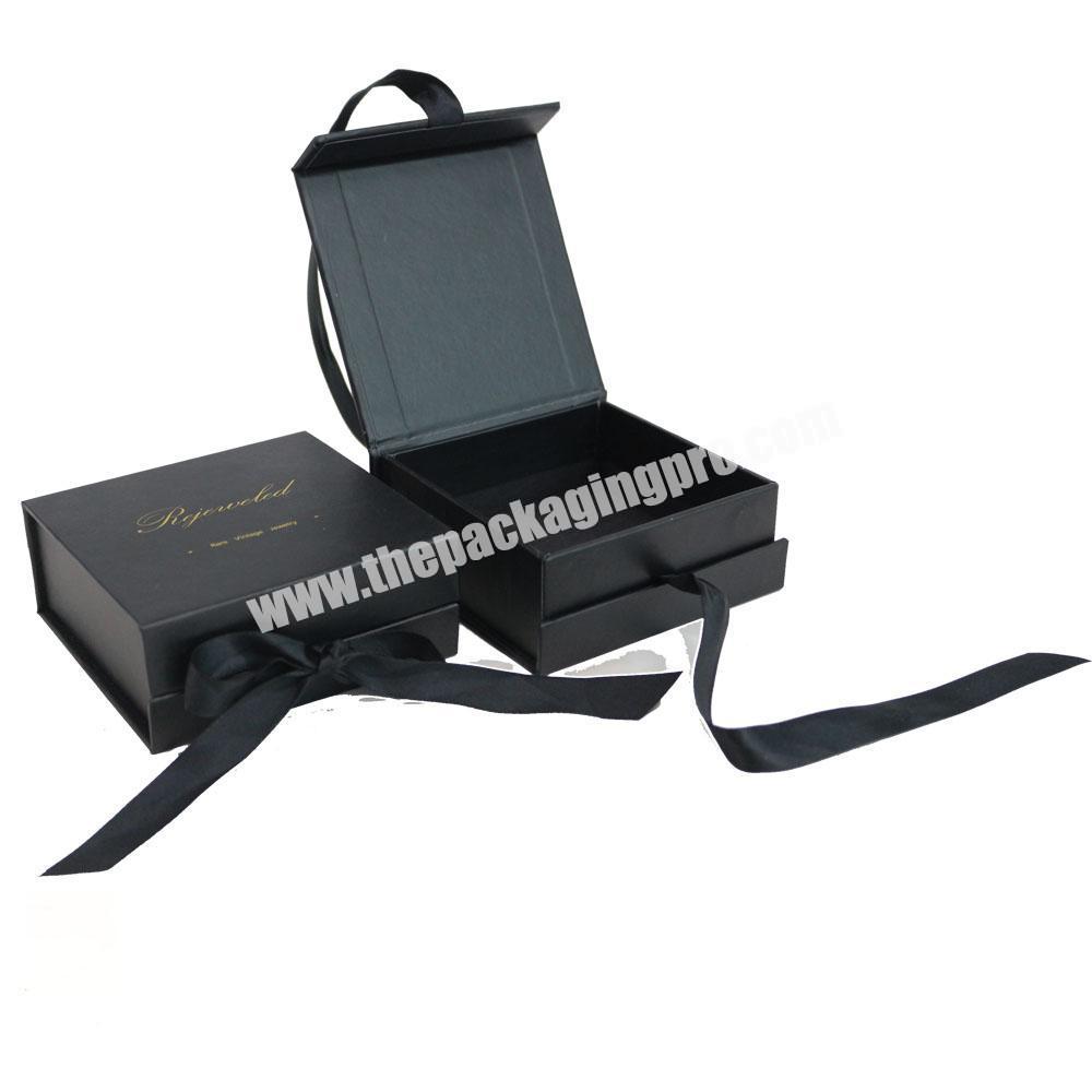 custom black paper garden ornaments wedding decorations jewelry sets paper boxes