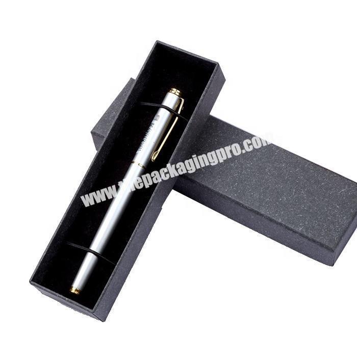 Custom black paperboard box single pen packaging gift box