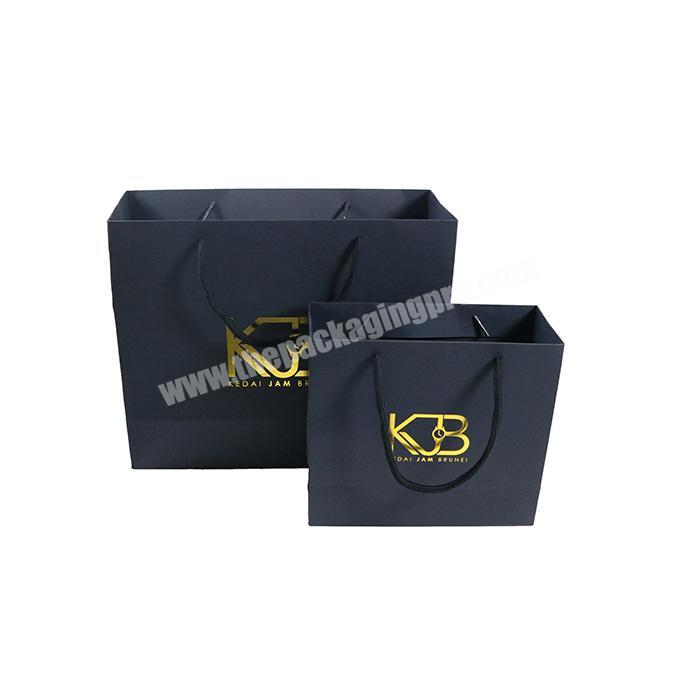 custom black shopping eco friendly paper bag with logo for women dresses