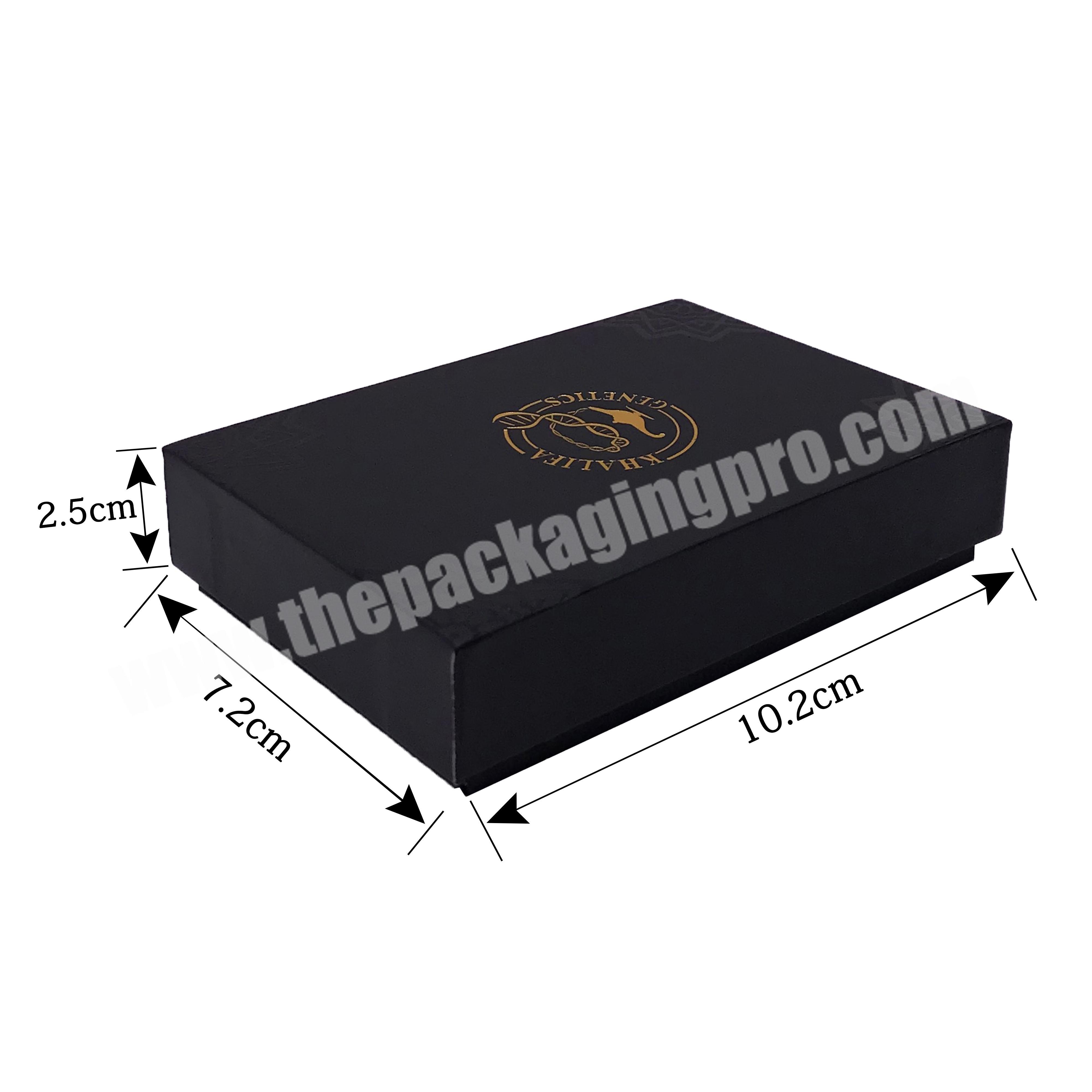 custom black  UV cosmetic personal care coffee tea  lid and base box gift box