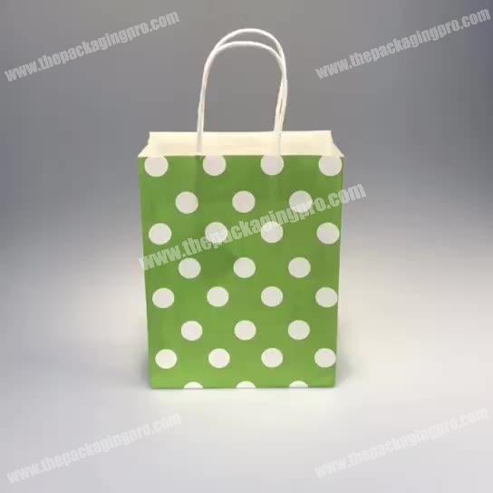 custom bleach kraft paper gift bag shopping bag with paper twist handle