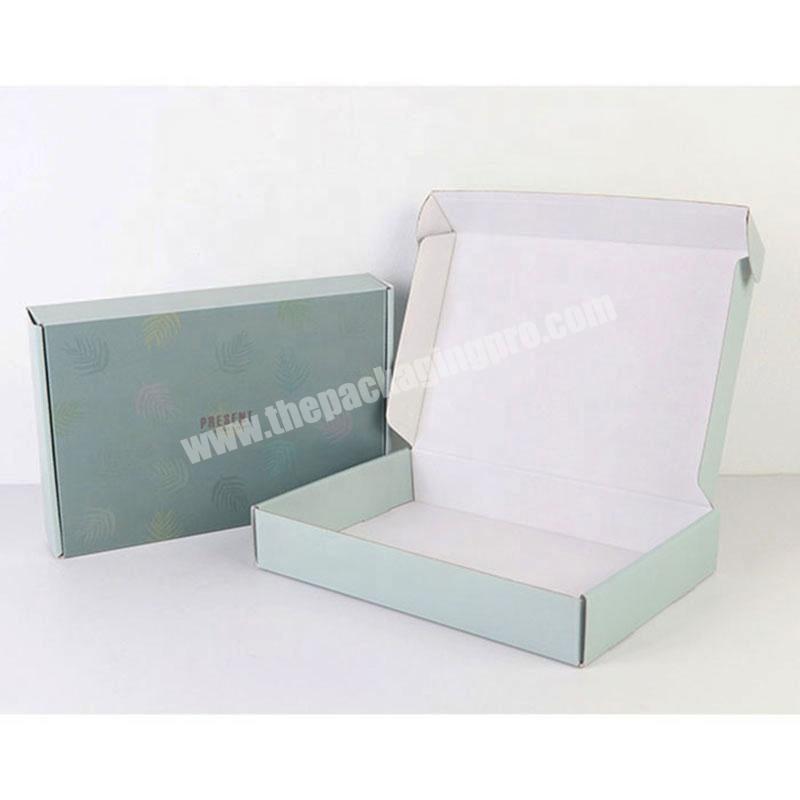 Custom Blue Corrugated Shipping Boxes Extension Wigs Hair Packing Box