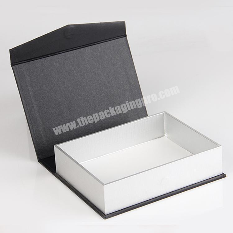 custom book shape design scarves paper packaging box with magnetic