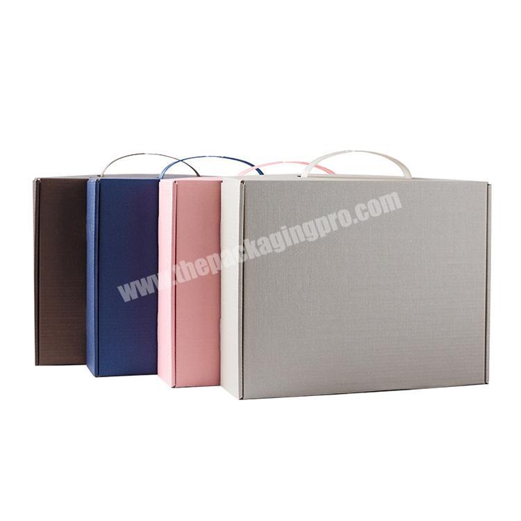 custom box mailer corrugated cloth packaging solid box with handle