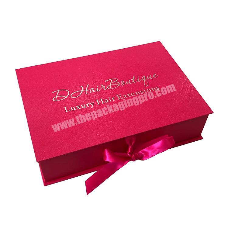 Custom Boxes for Wigs Box Gift Hair Virgin Extension Bundles packaging Luxury Glitter PinK Wig Packaging with Logo