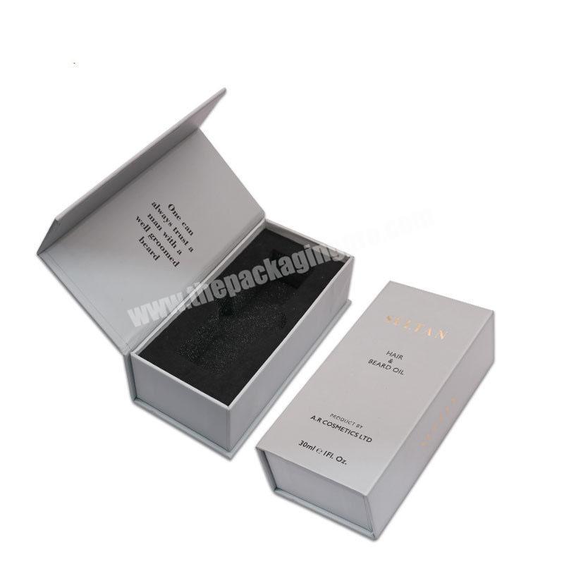 custom boxes with logo luxury Hair care essential oil hardcover box with magnetic