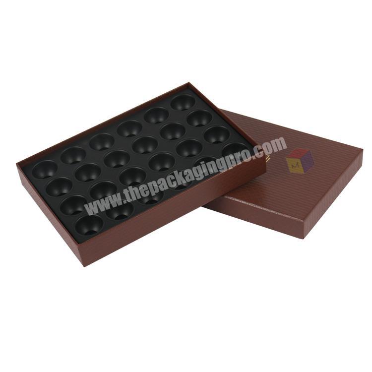 custom brand chocolate candy gift box with plastic tray
