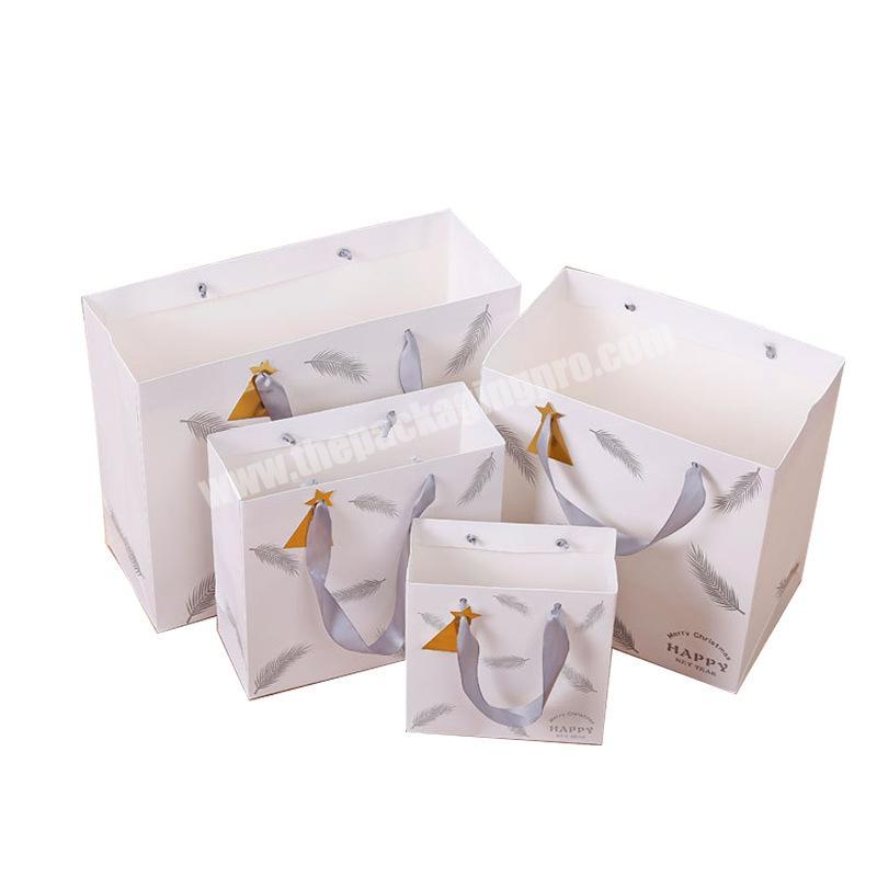 Custom Brand Logo Printed Small Jewellery Packaging Gift Boutique Carry Paper Bag With Handle