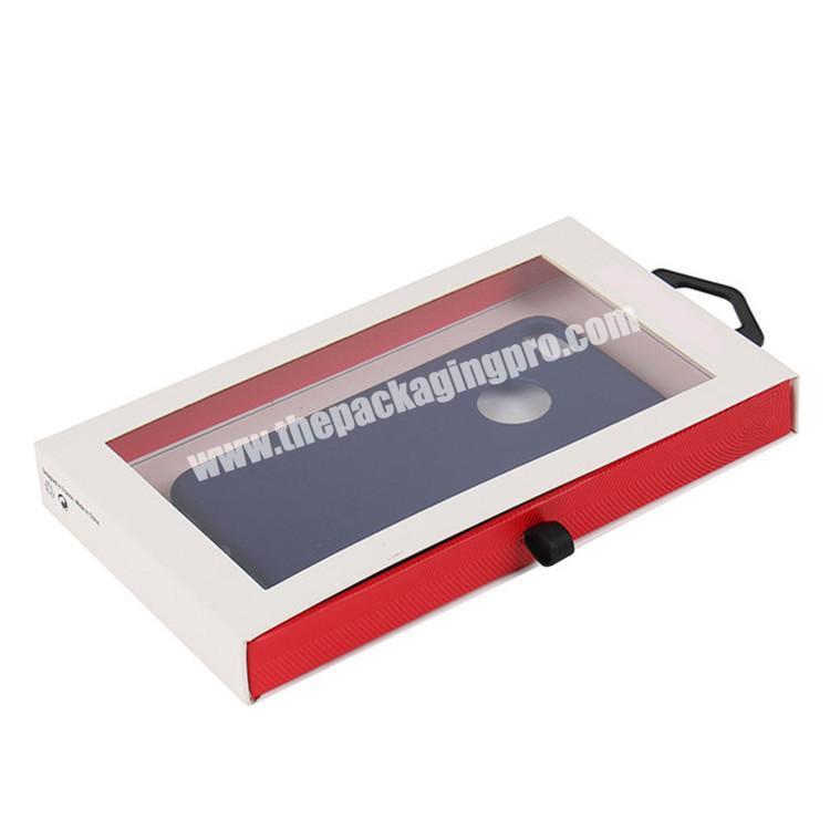 custom brand sliding open cell phone case packaging box