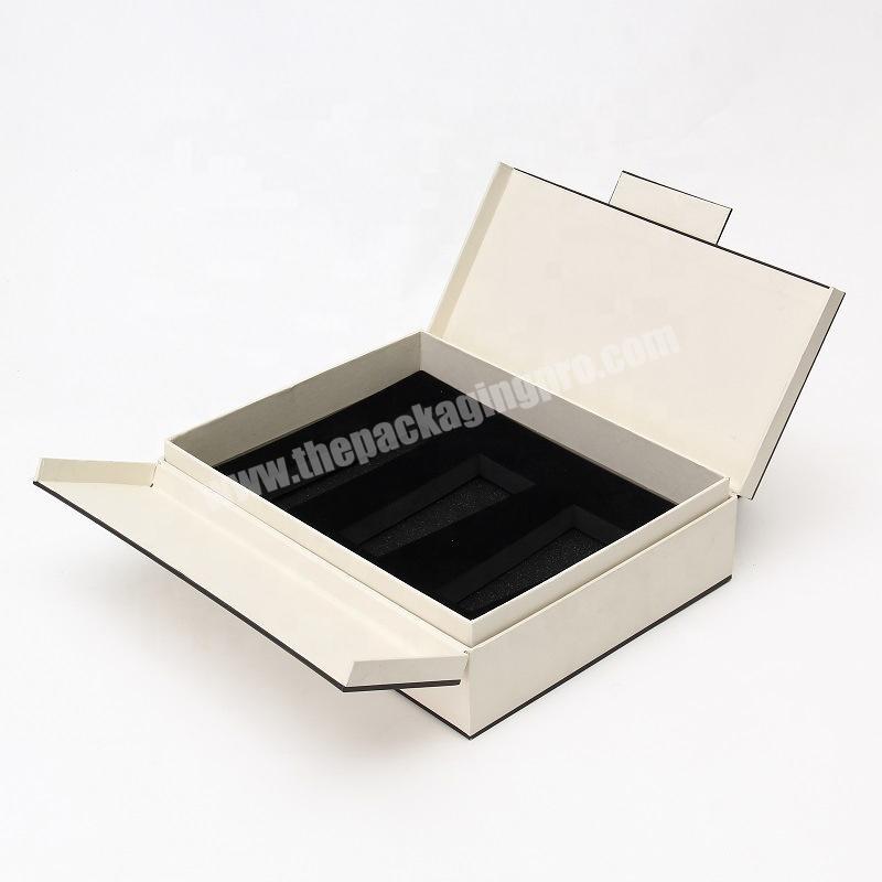 custom branded packaging white jewelry luxury magnetic gift box with lid