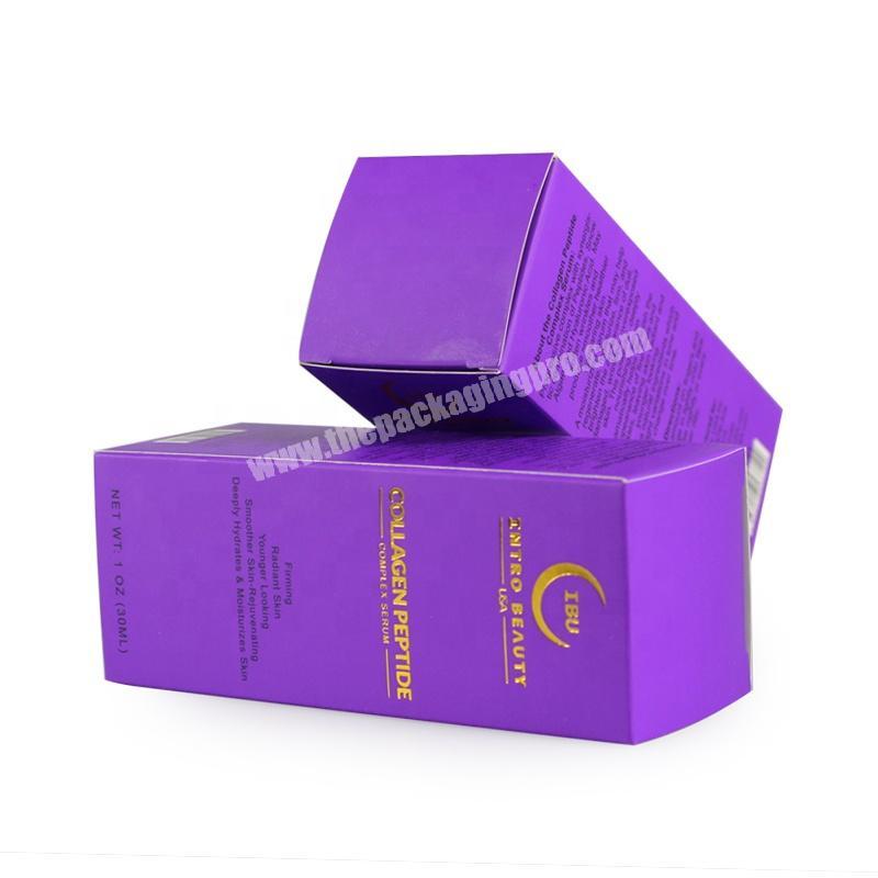 Custom branded paper packaging perfume box with foil stamping logo