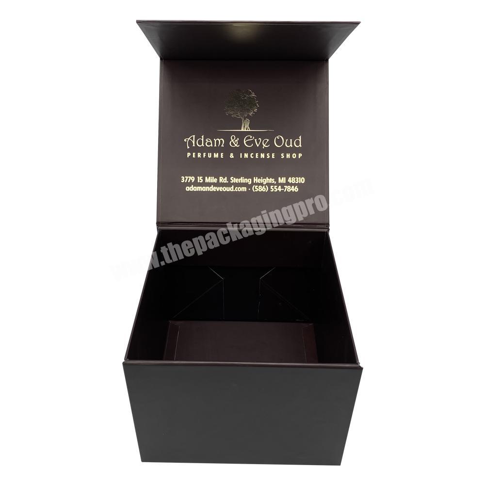 Custom Branded Printed Big Paperboard Magnetic Oud Oil Box Packaging Gift Perfume Bottle Box